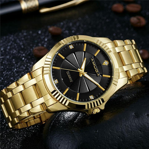 Gold-Plated Luxury Wrist Watch