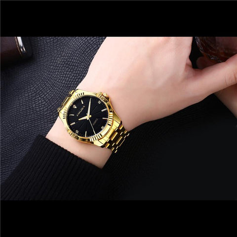 Gold-Plated Luxury Wrist Watch