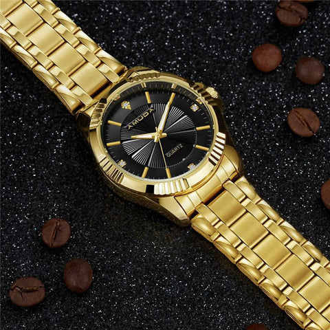 Gold-Plated Luxury Wrist Watch