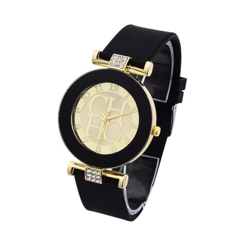 Women's Crystal & Silicone Wrist Watch